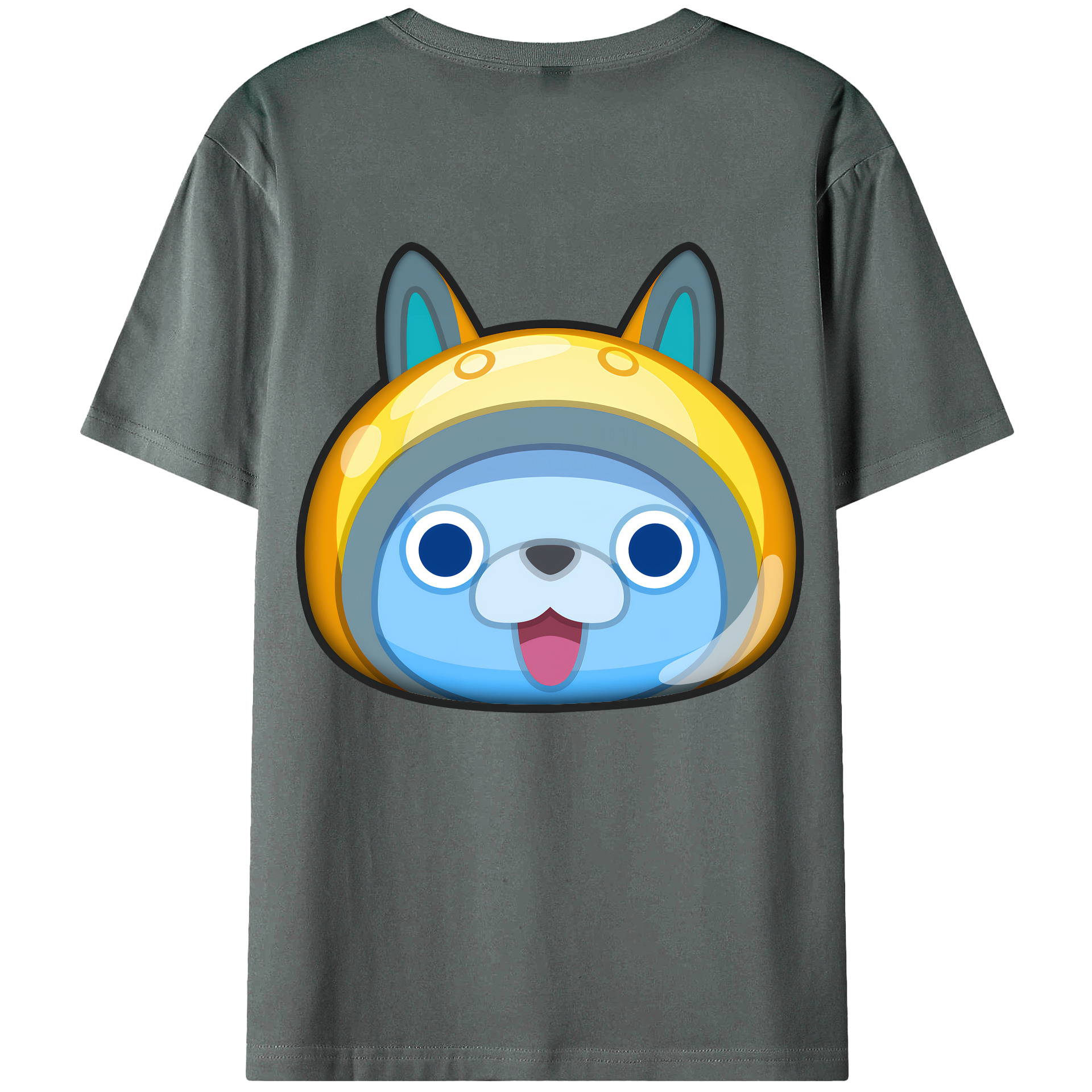 （画像用） 妖怪ウォッチ Yo-kai Watch 綿100％ メンズ半袖Tシャツ（バックプリント） 通気性